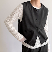 【セットアップ対応】ポンチノーカラージレ