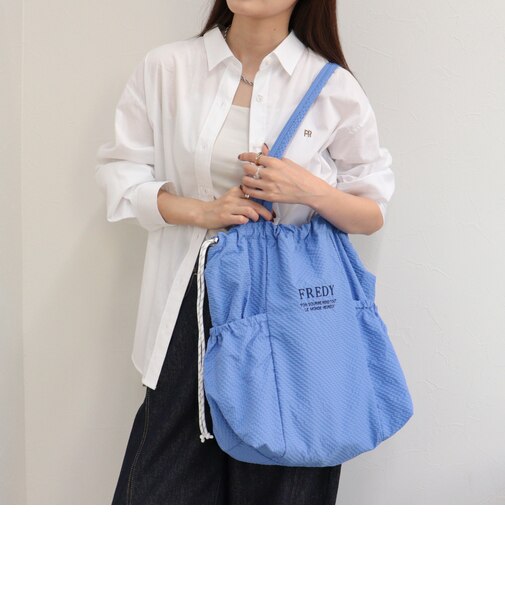 《新色追加》【WEB限定カラーあり】撥水サッカーサイドポケットトートバッグ