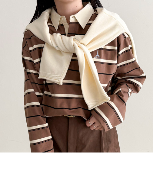 マルチボーダーラガーロンTシャツ