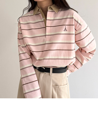 マルチボーダーラガーロンTシャツ