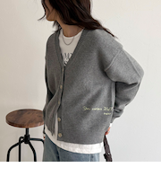 メッセージニットカーディガン