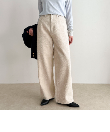 ループジャガードデニムパンツ