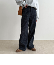ループジャガードデニムパンツ