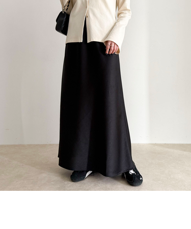 ヘビーサテンバイアススカート