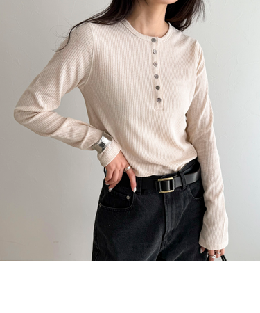 シアーテレコヘンリーネックプルオーバー