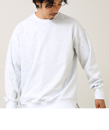 星穴ネップボンディング クルーネックスウェット