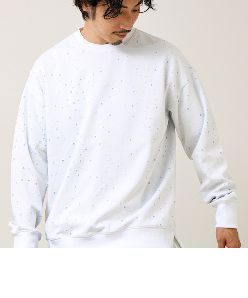 星穴ネップボンディング クルーネックスウェット