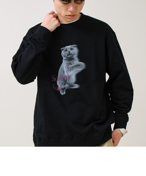 【MY PET】クルーネックプリントスウェット