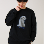 【MY PET】クルーネックプリントスウェット