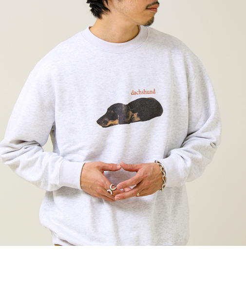 【MY PET】クルーネックプリントスウェット