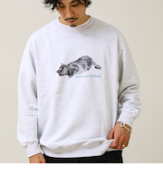 【MY PET】クルーネックプリントスウェット