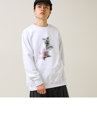 【MY PET】クルーネックプリントスウェット