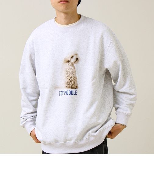 【MY PET】クルーネックプリントスウェット