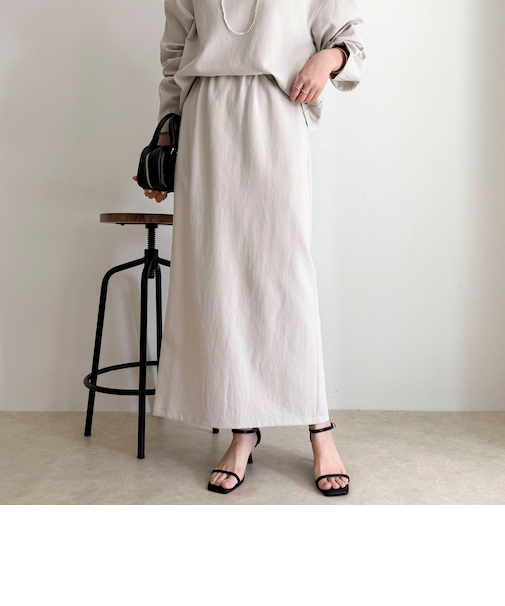 【セットアップ対応】パウダリーツイルイージータイトスカート