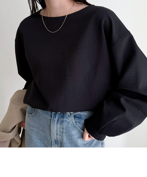 【セットアップ対応】パウダリーツイルコクーンブラウス