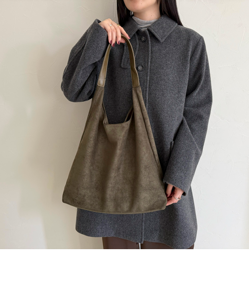 フェイクスエードトライアングルバッグ