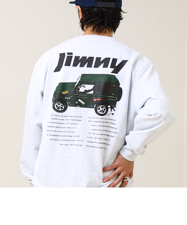 【ロングセラーコラボ】ジムニー×GLOSTER Suzuki Jimny 裏毛プリントスウェット