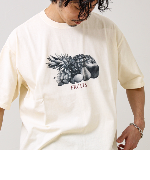 【モノトーン果実図鑑】フルーツプリントTシャツ