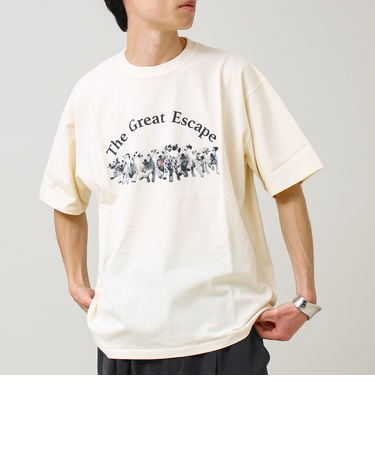 【あの名作をオマージュ】犬猫実写風プリントTシャツ