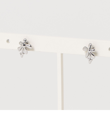 手描きフラワーピアス