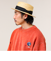 【夏の定番クラシック】STRAW BOATHER HAT カンカン帽