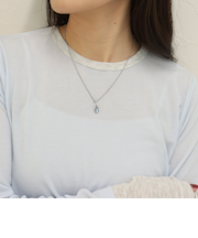 クリアカラードロップネックレス