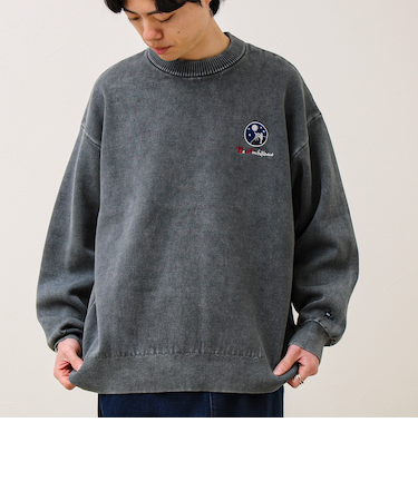 【BOYエンブレム刺繍】Wフェイス フェードプルオーバーニット