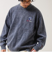 【BOYエンブレム刺繍】Wフェイス フェードプルオーバーニット