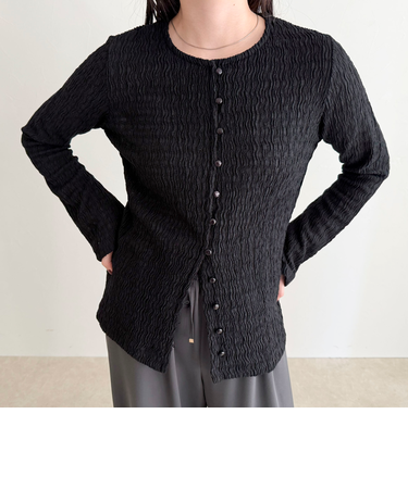 シャーリングカットブラウス
