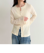 シャーリングカットブラウス