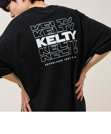 【KELTY×GLOSTER】別注 バックタイポロゴT