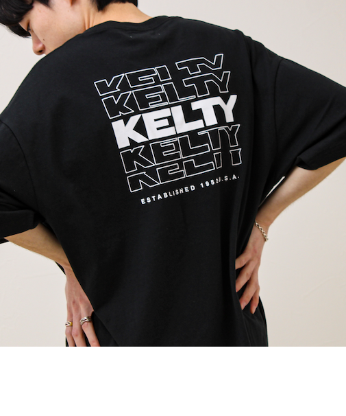 【KELTY×GLOSTER】別注 バックタイポロゴT