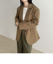 リネン混ラチネオーバージャケット
