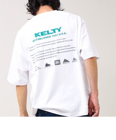 【KELTY×GLOSTER】別注 バックヒストリーロゴT