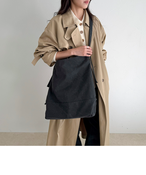 キャンバスビッグショルダーバッグ