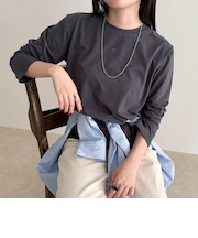 センターFR刺繍ロンTシャツ