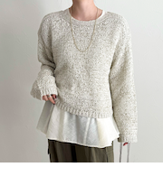 テープヤーンニットプルオーバー