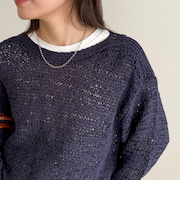 テープヤーンニットプルオーバー