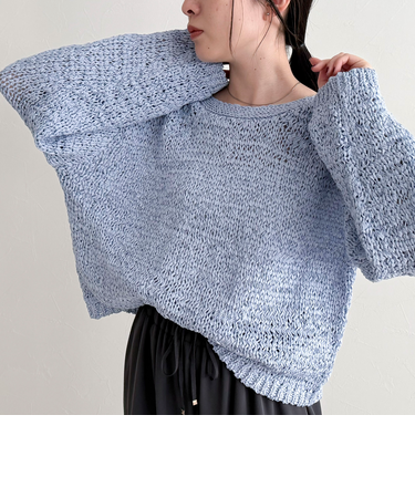 テープヤーンニットプルオーバー