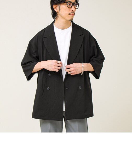 ルーズシルエット ダブルジャケット