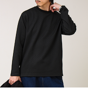 【素材で魅せる】フクレリンクスジャガードロンT