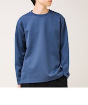 【素材で魅せる】フクレリンクスジャガードロンT