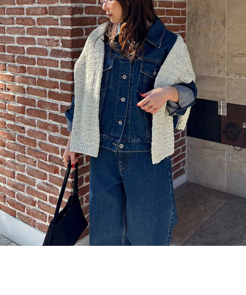 セットアップ対応》コンパクトデニムジャケット｜フレディ＆グロスター