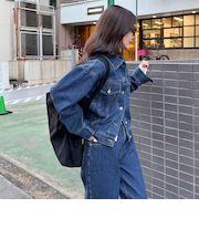 《セットアップ対応》コンパクトデニムジャケット