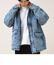 【ダック地/デニム】衿コール カバーオール