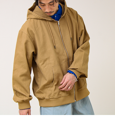 【タフに着回す】キャンバス/デニム ジップパーカー