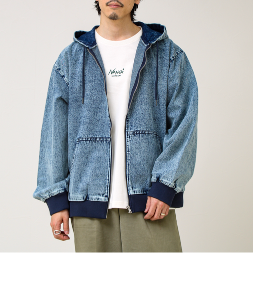 【タフに着回す】キャンバス/デニム ジップパーカー