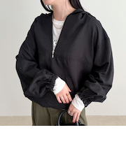 ストライプアノラックシャツブルゾン