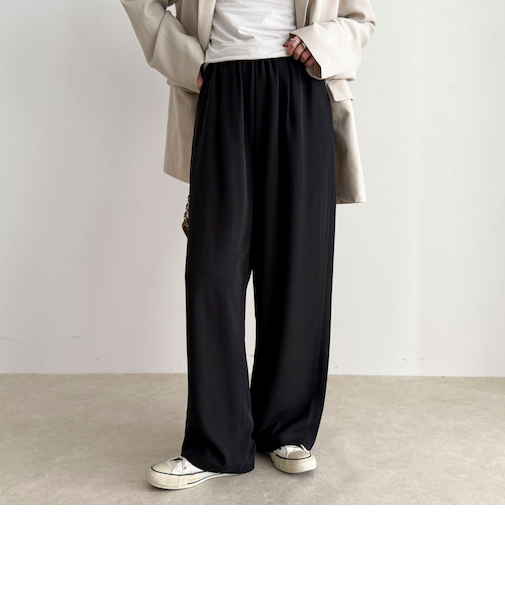 【ラクなのにきちんと見え】シャラリツイル イージーパンツ