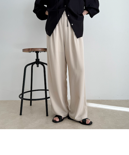 【ラクなのにきちんと見え】シャラリツイル イージーパンツ